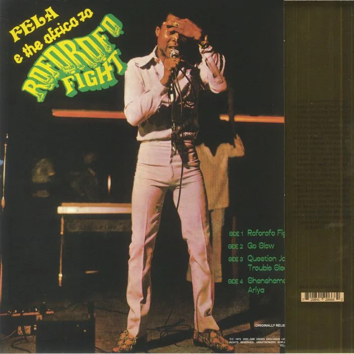 Обратная сторона обложки — Fela KUTI — Roforofo Fight (50th Anniversary Edition)