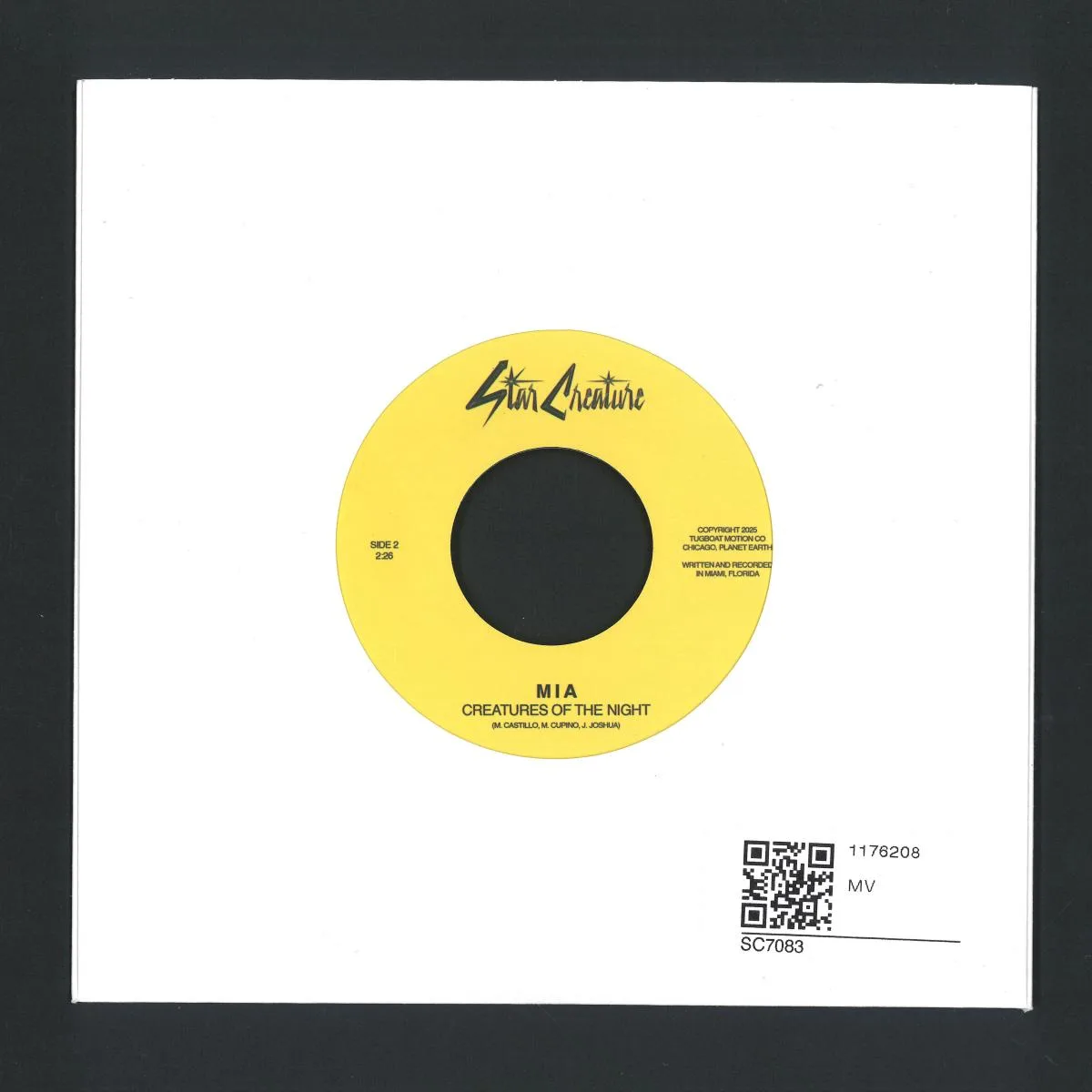 Обратная сторона обложки — MIA — Love Me Right / Creatures Of The Night 7"