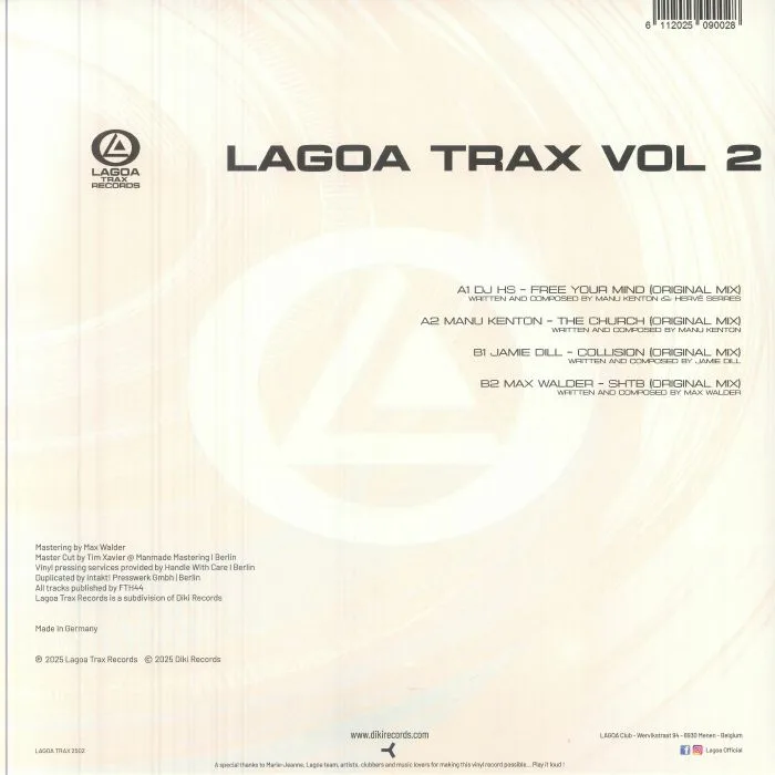 Обратная сторона обложки — DJ HS / MANU KENTON / JAMIE DILL / MAX WALDER — Lagoa Trax Vol 2