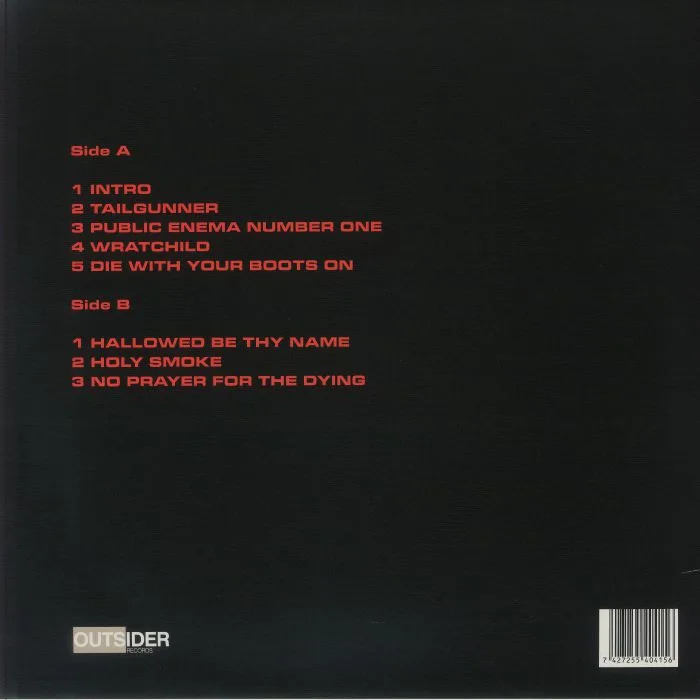 Back cover — IRON MAIDEN — Wembley Arena December 18th 1990 Vol 1