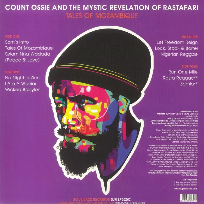 Back cover — COUNT OSSIE / THE MYSTIC REVELATION OF RASTAFARI — Tales Of Mozambique (remastered)