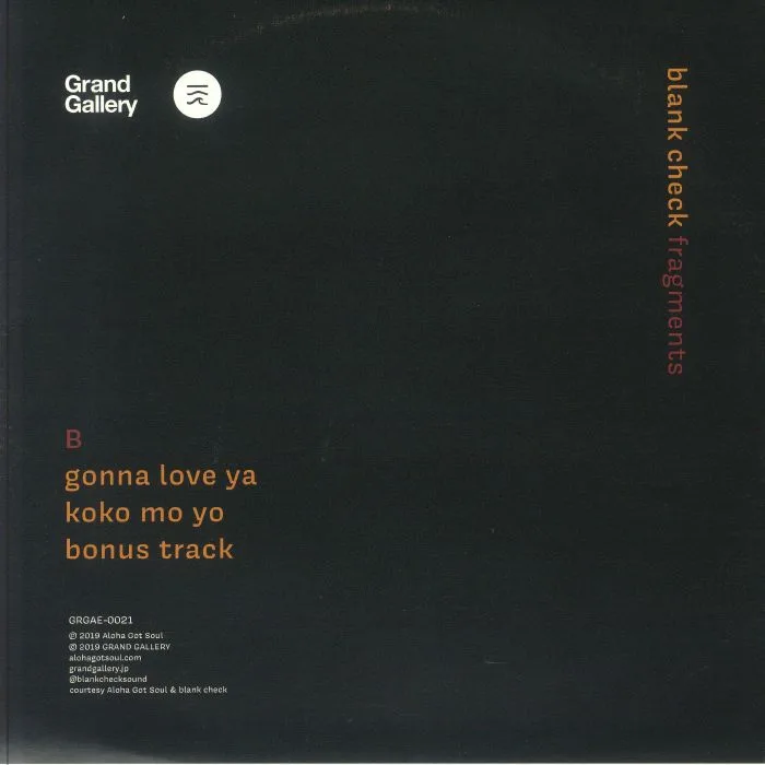 Back cover — BLANK CHECK — Fragments