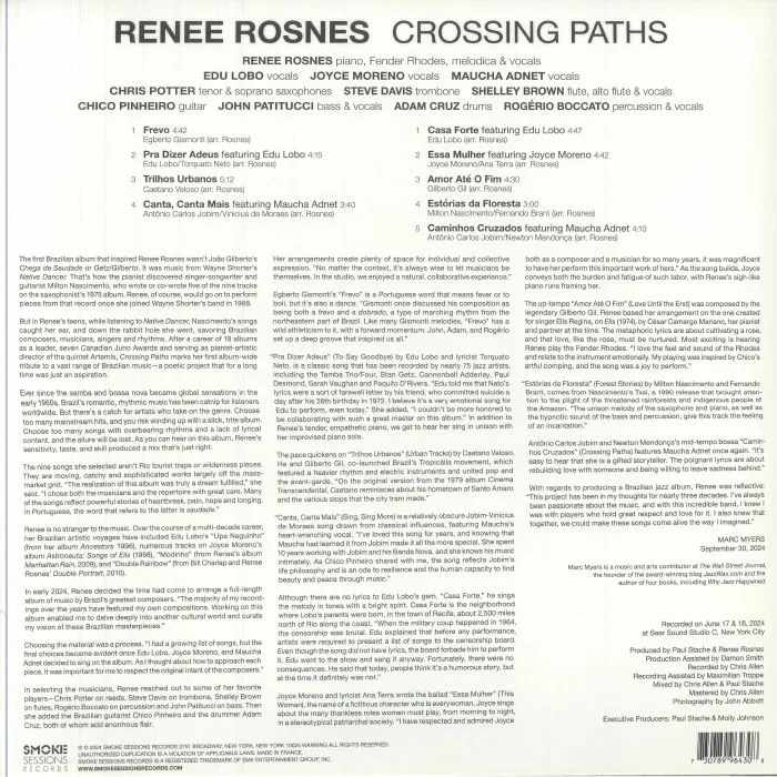 Обратная сторона обложки — Renee ROSNES — Crossing Paths
