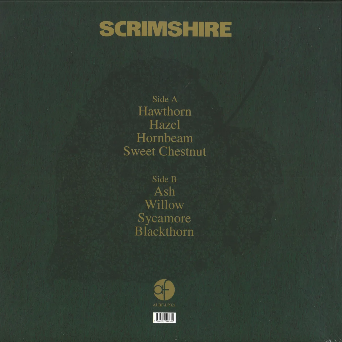 Обратная сторона обложки — Scrimshire — Music For Autumn Lovers LP