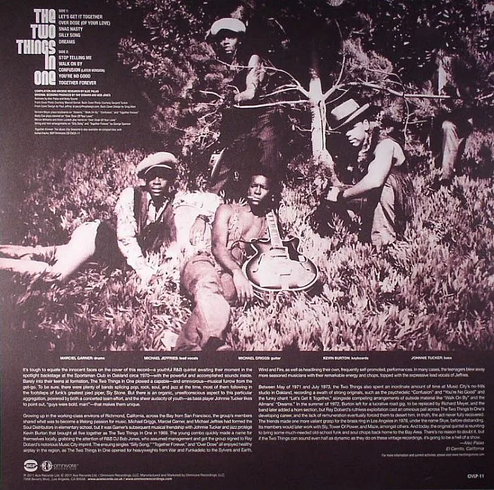 Back cover — The TWO THINGS IN ONE — Together Forever: The Music City Sessions
