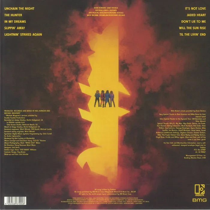 Back cover — DOKKEN — Under Lock & Key (reissue)