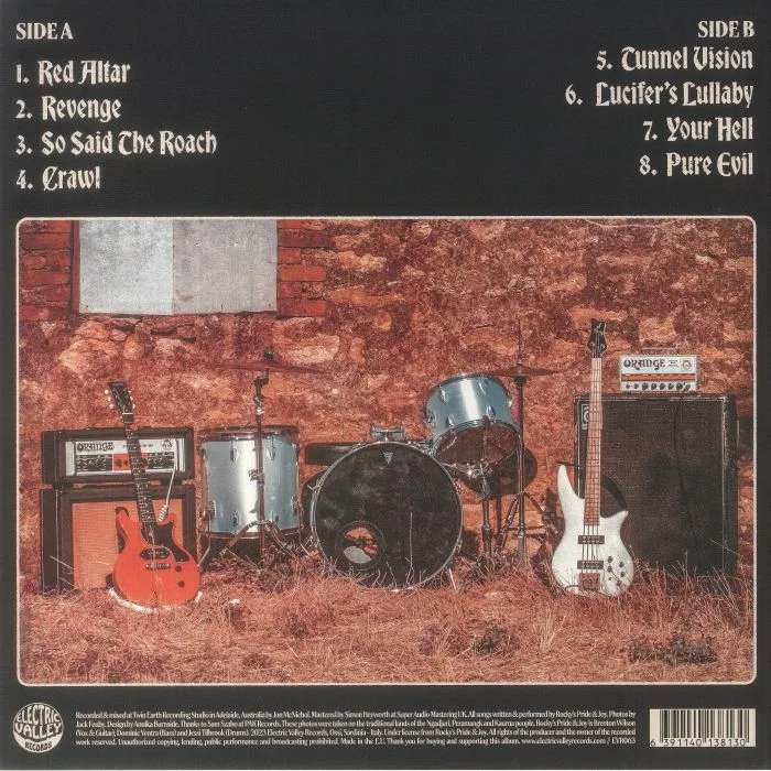 Back cover — ROCKY'S PRIDE & JOY — All The Colours Of Darkness