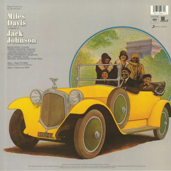 Back cover — Miles DAVIS — A Tribute To Jack Johnson
