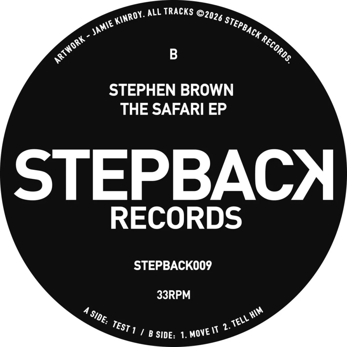 Back cover — Stephen Brown — The Safari EP