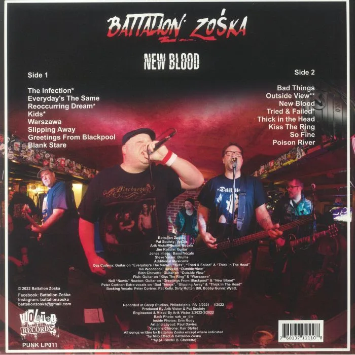 Back cover — BATTALION ZOSKA — New Blood