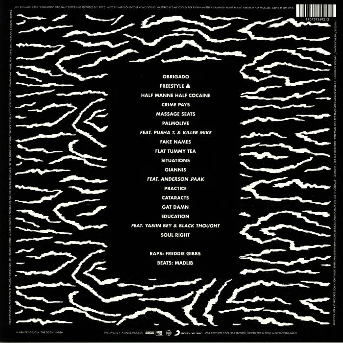 Обратная сторона обложки — Freddie GIBBS / MADLIB — Bandana