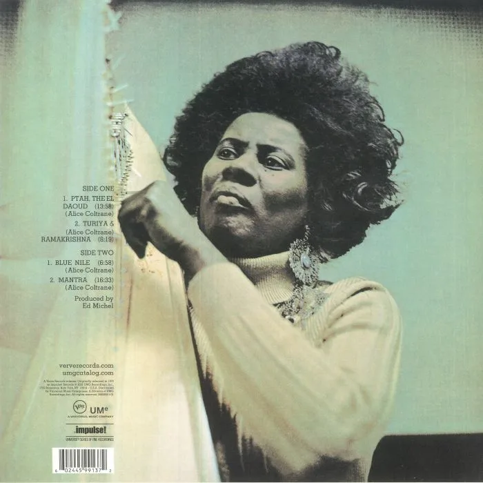 Back cover — Alice COLTRANE feat PHAROAH SANDERS / JOE HENDERSON — Ptah The El Daoud (reissue)