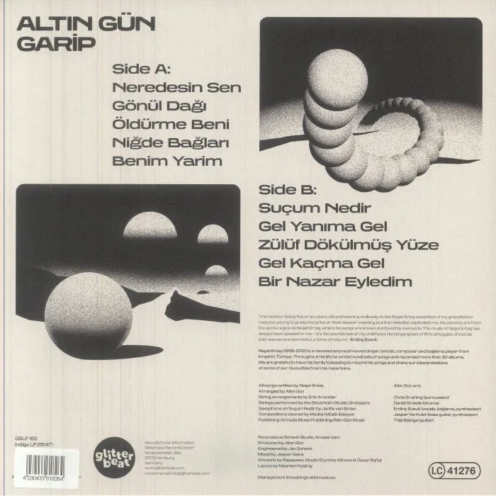 Обратная сторона обложки — ALTIN GUN — Garip