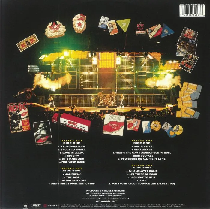 Back cover — AC / DC — Live (AC / DC 50th Anniversary Edition)