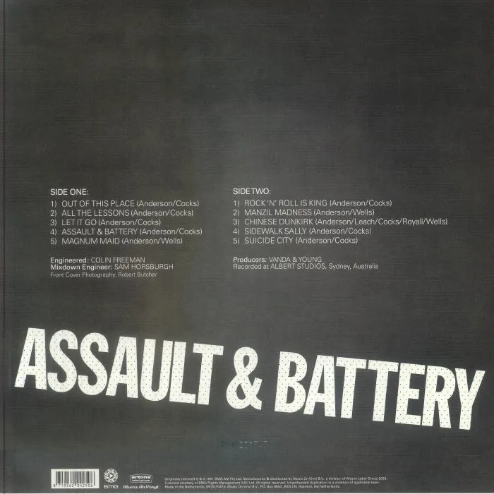 Back cover — ROSE TATTOO — Assault & Battery