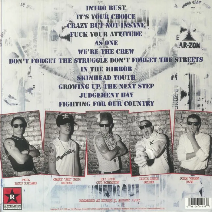 Back cover — WARZONE — Don't Forget The Struggle Don't Forget The Streets (remastered)