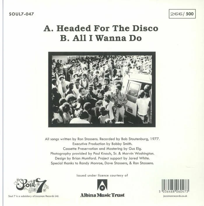Обратная сторона обложки — Milton DAVIS — Headed For The Disco