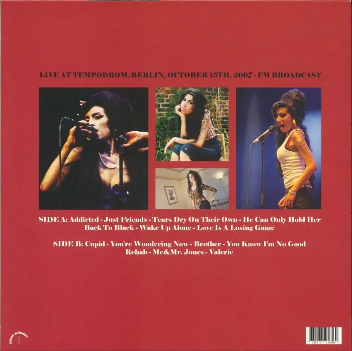 Back cover — Amy WINEHOUSE — Look Across The Water: Live At The Tempodrom Berlin October 15th 2007 FM Broadcast