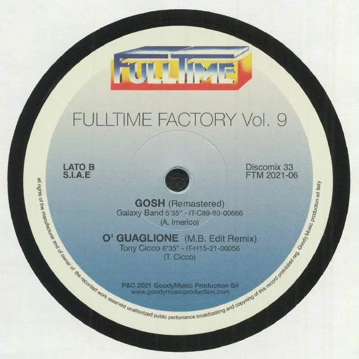 Обратная сторона обложки — Jimmy ROSS / RAINBOW TEAM / GALAXY BAND / TONY CICCO — Fulltime Factory Vol 9