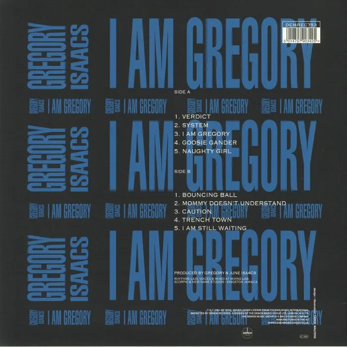Gregory ISAACS — I Am Gregory (reissue)