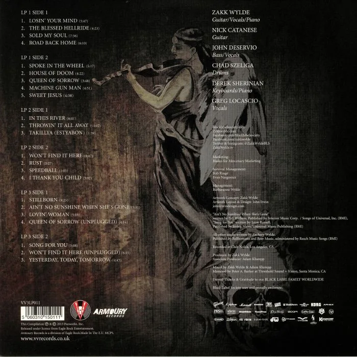 Обратная сторона обложки — BLACK LABEL SOCIETY — Unblackened