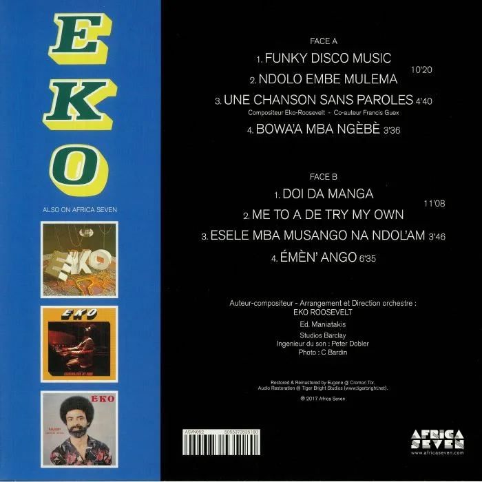 Обратная сторона обложки — EKO — Funky Disco Music