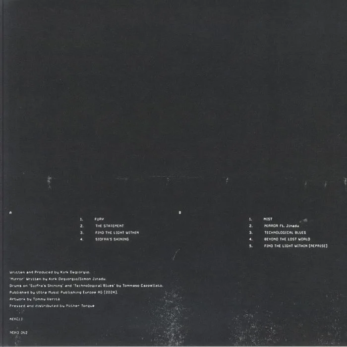 Back cover — Kirk DEGIORGIO — The Statement