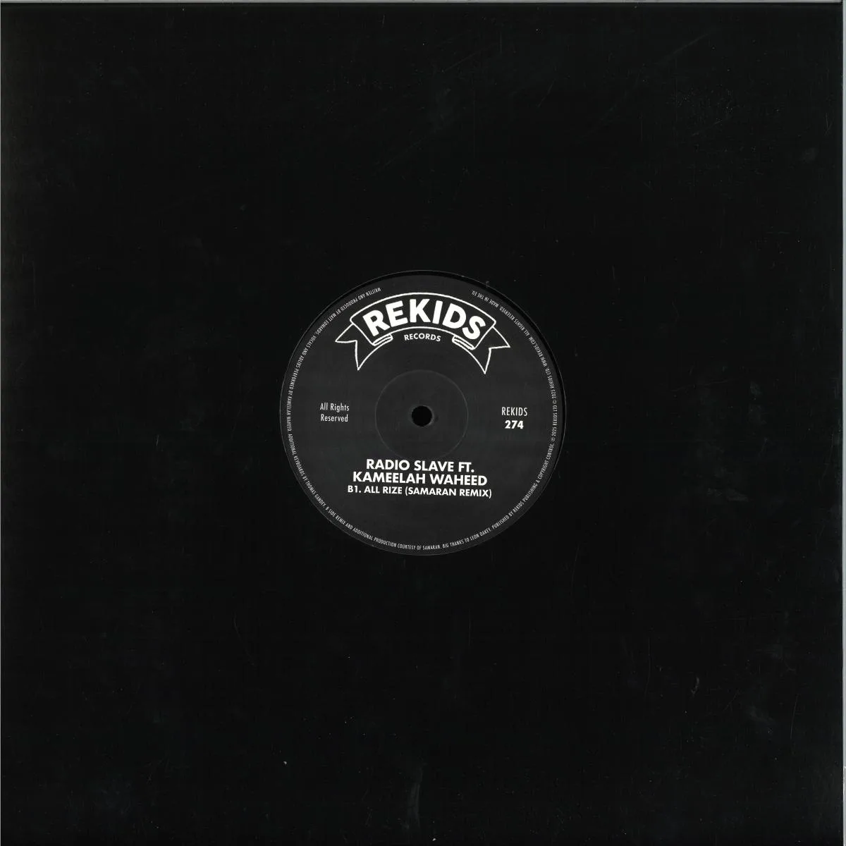 Back cover — Radio Slave ft. Kameelah Waheed — All Rize (Remixes)