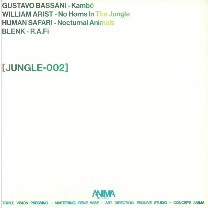 Обратная сторона обложки — Gustavo BASSANI / WILLIAM ARIST / HUMAN SAFARI / BLENK — Jungle 002