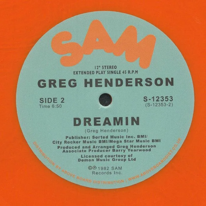 Back cover — Greg Henderson — Dreamin'