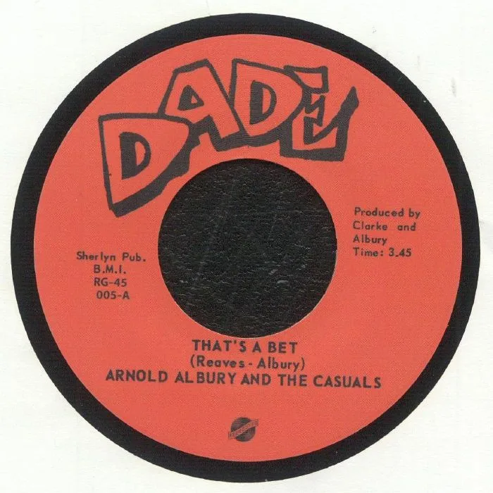 Front cover — Arnold ALBURY & THE CASUALS — That's A Bet (remastered)