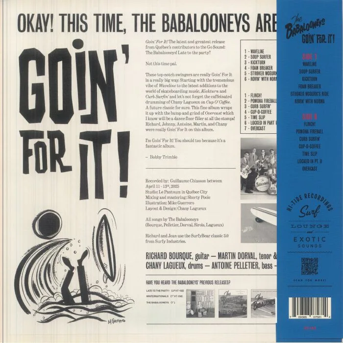 Back cover — The BABALOONEYS — Goin' For It