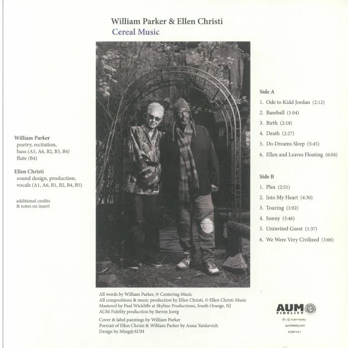 Back cover — William PARKER / ELLEN CHRISTI — Cereal Music