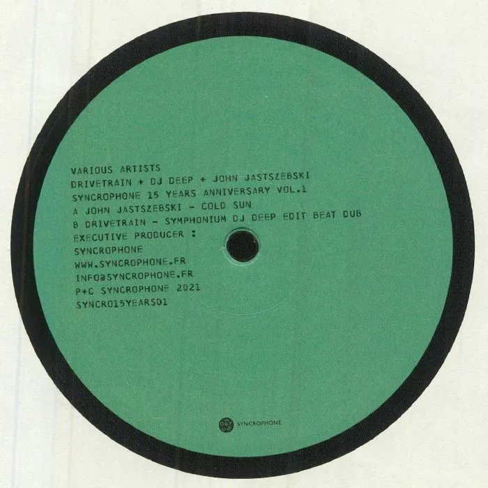 Лицевая сторона обложки — John JASTSZEBSKI / DRIVETRAIN — Syncrophone 15 Years Anniversary Vol 1