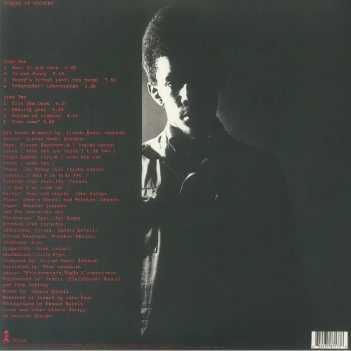 Back cover — Linton KWESI JOHNSON — Forces Of Victory (Black History Month Edition)