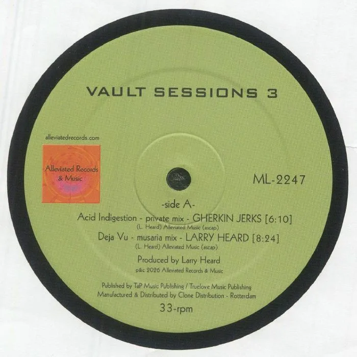Лицевая сторона обложки — Larry HEARD — Vault Sessions 3