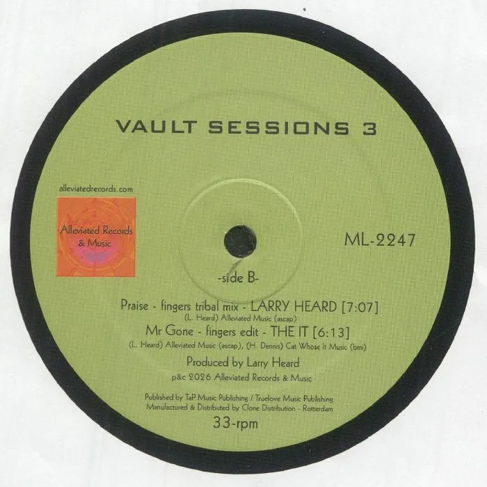 Обратная сторона обложки — Larry HEARD — Vault Sessions 3