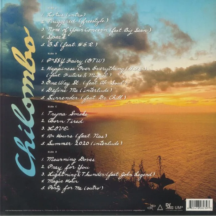 Обратная сторона обложки — Jhene AIKO — Chilombo
