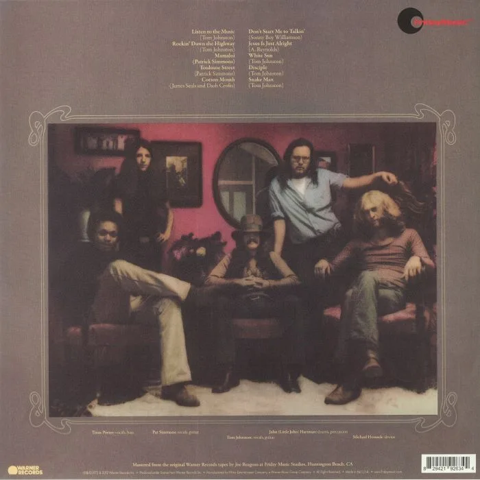 Back cover — The DOOBIE BROTHERS — Toulouse Street (reissue)