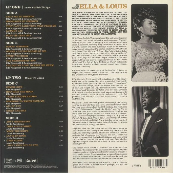 Back cover — Ella FITZGERALD / LOUIS ARMSTRONG — The Hidden Collection: Ella & Louis (Deluxe Edition)