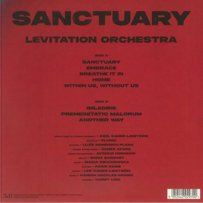 Обратная сторона обложки — LEVITATION ORCHESTRA — Sanctuary