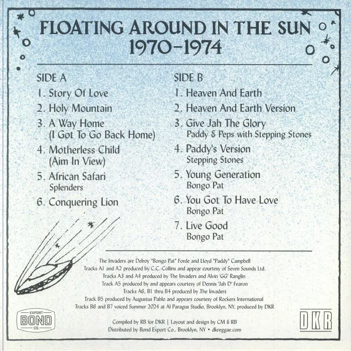 Back cover — INVADERS / VARIOUS — Floating Around In The Sun 1970-1974