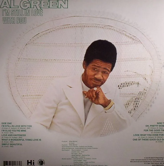 Back cover — Al GREEN — I'm Still In Love With You