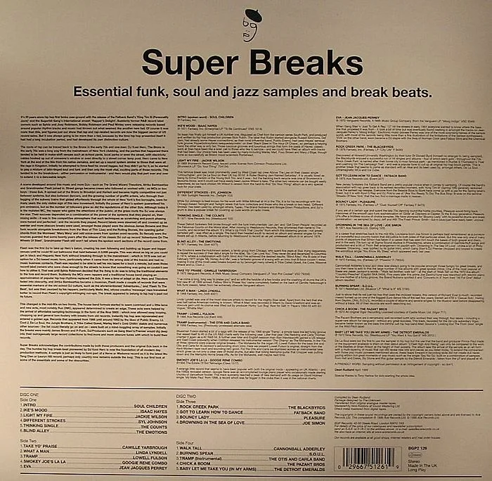 Обратная сторона обложки — VARIOUS — Super Breaks: Essential Funk Soul & Jazz Samples & Break Beats