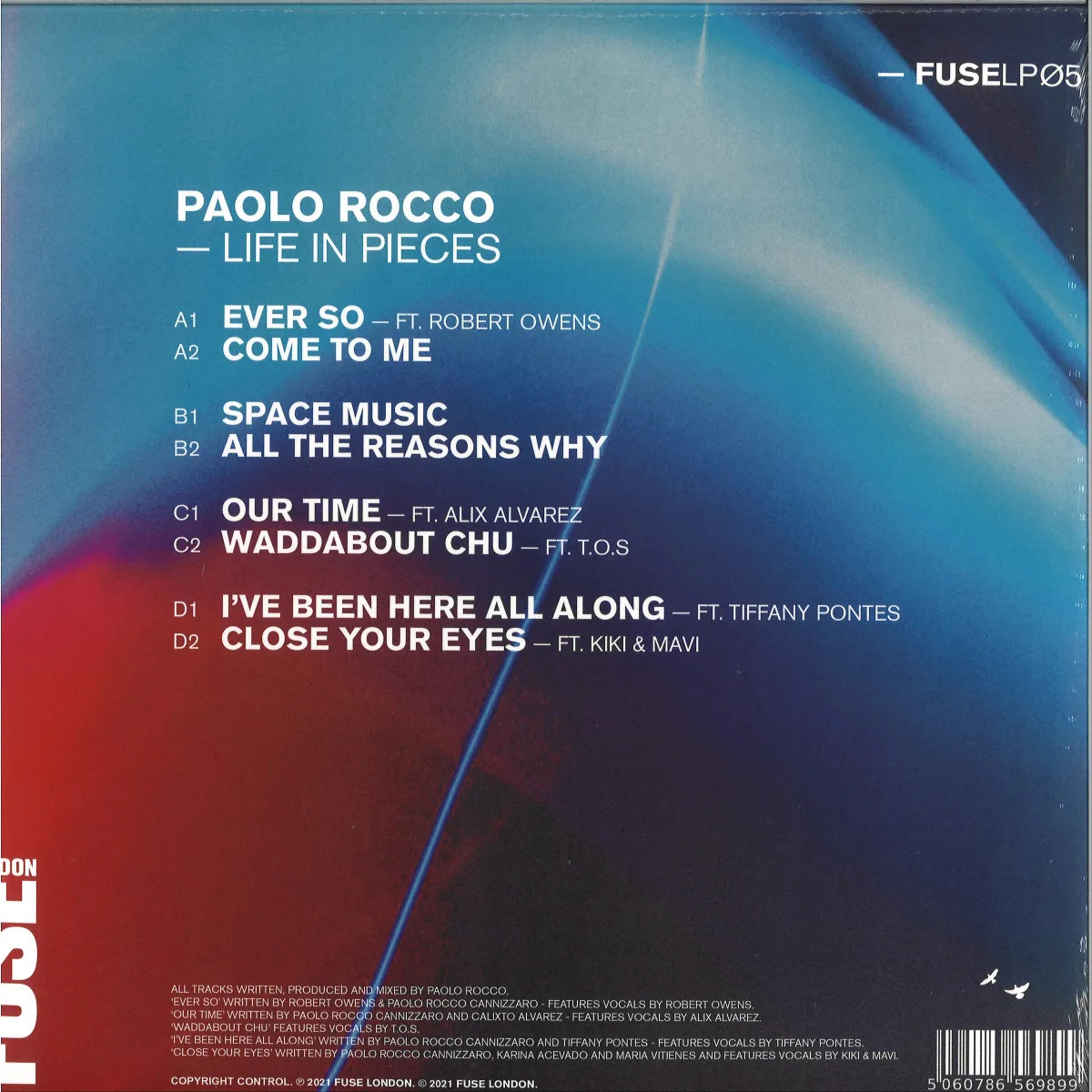 Обратная сторона обложки — Paolo Rocco — Life In Pieces LP 2x12"