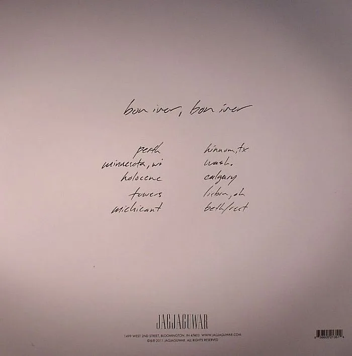 Back cover — BON IVER — Bon Iver