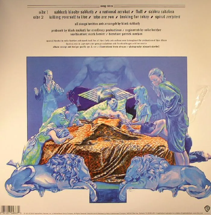 Back cover — BLACK SABBATH — Sabbath Bloody Sabbath