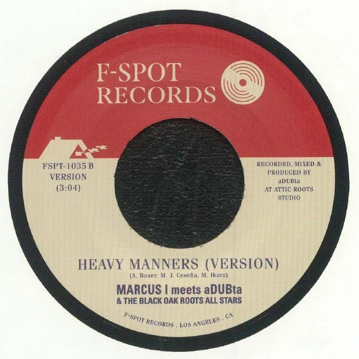 Back cover — MARCUS I meets ADUBTA / THE BLACK OAK ROOTS ALL STARS — Heavy Manners