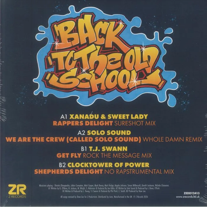 Back cover — XANADU / SWEET LADY / SOLO SOUND / TJ SWANN / CLOCKTOWER OF POWER — Back To The Old School Pt II
