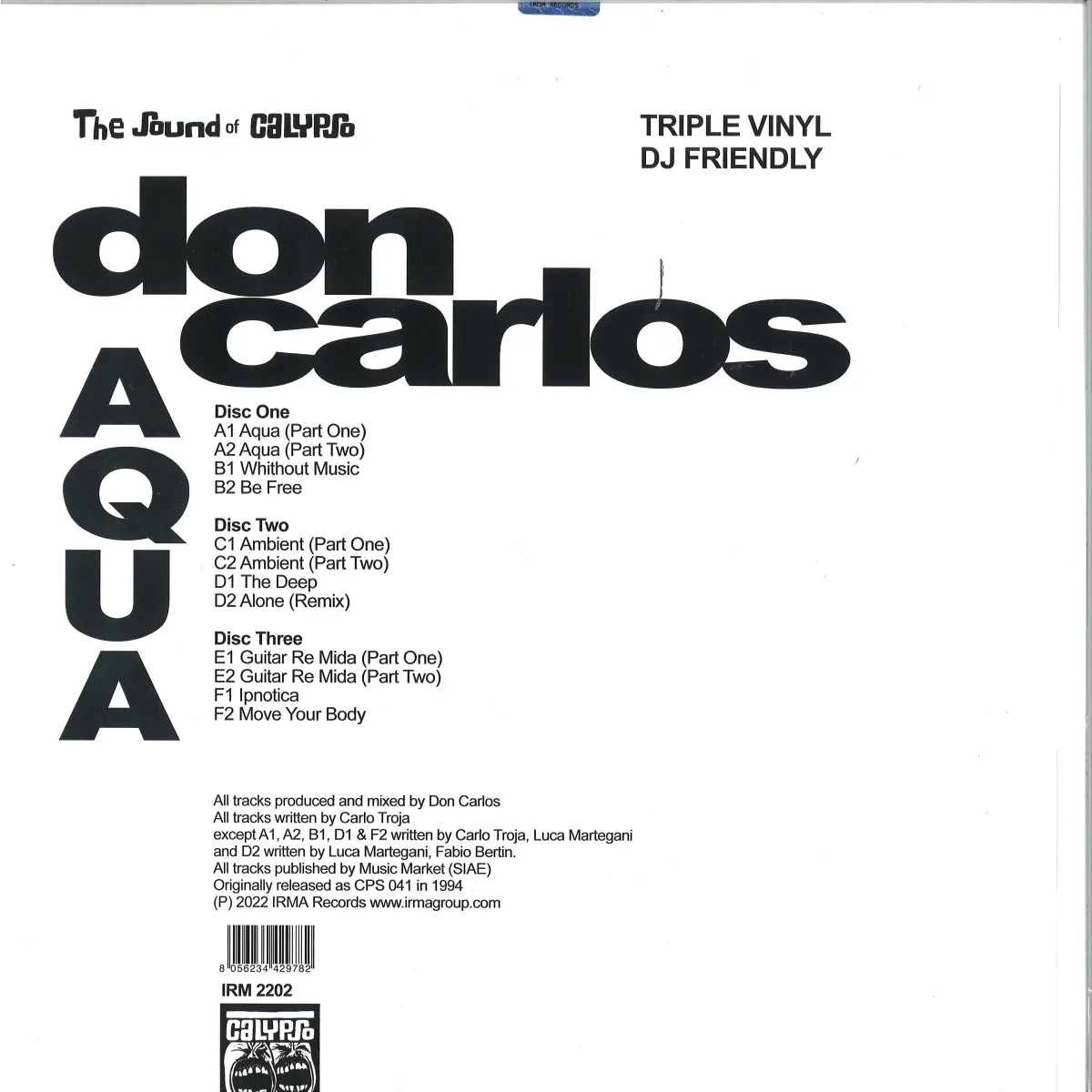 Front cover — Don Carlos — AQUA LP 3x12"